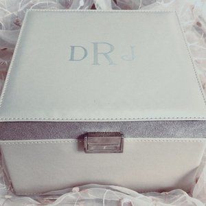 Lenox Faux Silver Suede Jewelry Box